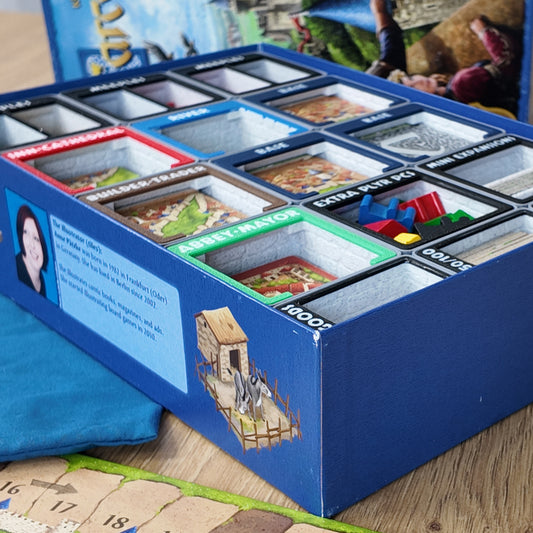 2-Compartment Mini Expansion Insert for Carcassonne | Stone & Marble Themed Gridfinity Add-On | Legendary Makes