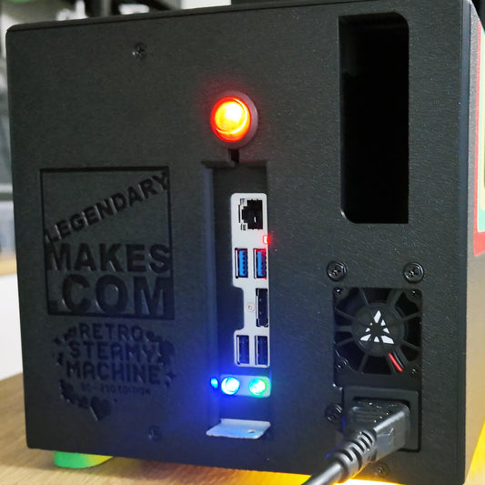 BC-250 Retro Steamy Machine Case — Themed PETG Console Enclosure with Matching Faceplates & Legs